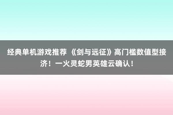 经典单机游戏推荐 《剑与远征》高门槛数值型接济！一火灵蛇男英雄云确认！