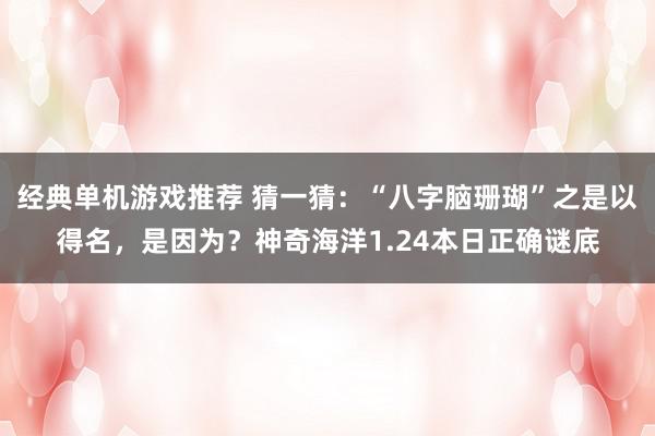 经典单机游戏推荐 猜一猜：“八字脑珊瑚”之是以得名，是因为？神奇海洋1.24本日正确谜底