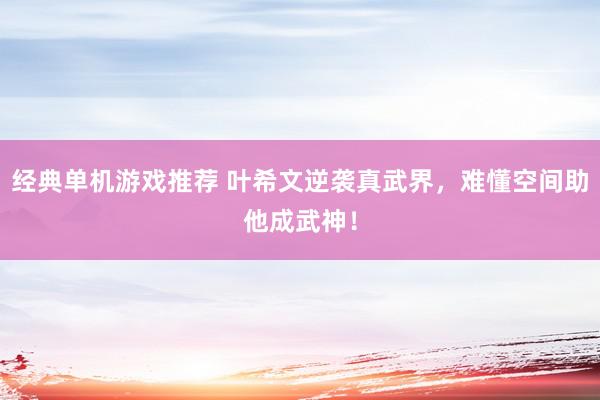 经典单机游戏推荐 叶希文逆袭真武界，难懂空间助他成武神！